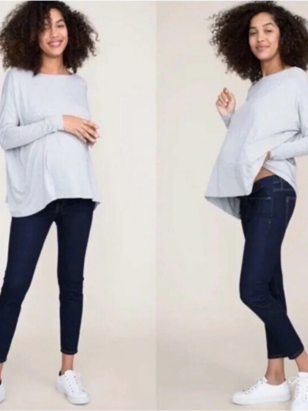 Hatch × Current Elliott Sz 29 Maternity Stiletto Jeans in Serenity Dark Wash - Picture 1 of 9
